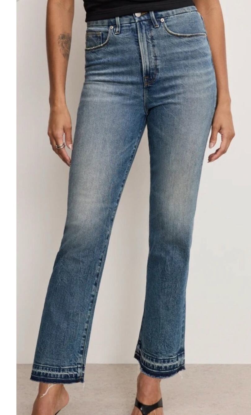 Good American Good Boy Straight Super High Rise Stretch Jean 8
